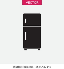 Freezer, refrigerator icon.vector flat black simple illustration for web and app..eps