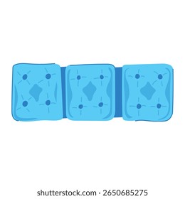 freezer reutilizável quente frio gel pack cartoon. inchaço de lesão, recuperação de inflamação, calmante versátil freezer reutilizável quente frio gel pack sinal.