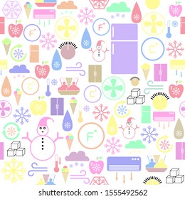 freezer seamless pattern background icon.