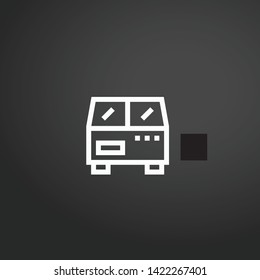 Freezer vector icon. Freezer concept stroke symbol design. Thin graphic elements vector illustration, outline pattern for your web site design, logo, UI. EPS 10.