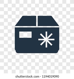 Freezer vector icon isolated on transparent background, Freezer transparency logo concept