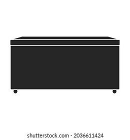 Freezer vector icon.Black vector icon isolated on white background freezer. svg