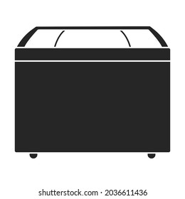 Freezer vector icon.Black vector icon isolated on white background freezer.