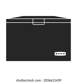 Freezer vector icon.Black vector icon isolated on white background freezer.