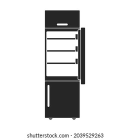 Freezer vector icon.Black vector icon isolated on white background freezer.