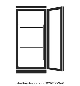 Freezer vector icon.Black vector icon isolated on white background freezer.