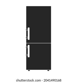 Icono de vector congelador.Icono de vector negro aislado en el congelador de fondo blanco.