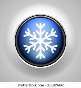Freezing button sign illustration