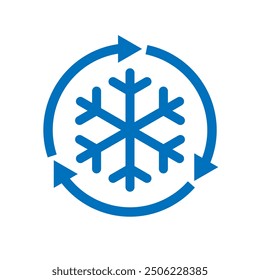 Freezing or defrost graphic icon. Conditioning sign isolated on white background. Vector illustration