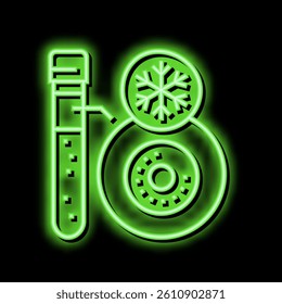 freezing embryo neon light sign vector. freezing embryo illustration