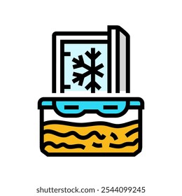 freezing food safety color icon vector. freezing food safety sign. isolated symbol illustration