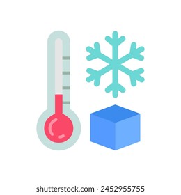 Freezing  icon in vector. Logotype
