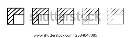 Freezing line column icon Vector logo sign