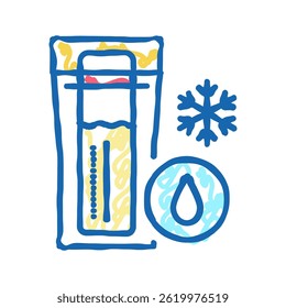 freezing milk storage doodle icon sketch vector. freezing milk storage sign. isolated symbol illustration