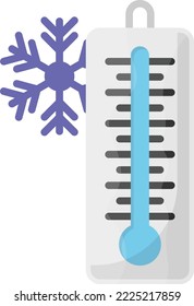Freezing Point or Temperature Scales Concept, Coldest weather of the season Sign vector color icon design, Winter Season Element symbol, Snowboarding Equipment Sign, extreme sports stock illustration
