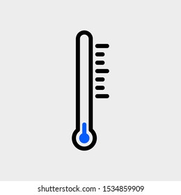 Freezing, snow fall, cold, winter day thermometer icon. New trendy freezing thermometer vector illustration symbol.