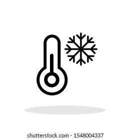 Freezing temperature icon in trendy flat style. Thermometer symbol for your web site design, logo, app, UI Vector EPS 10. 