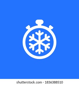Freezing time icon with timer