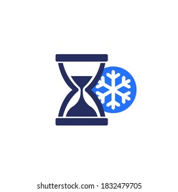 Freezing time icon, vector sign