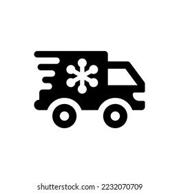 Icono del vehículo congelador (ilustración vectorial)