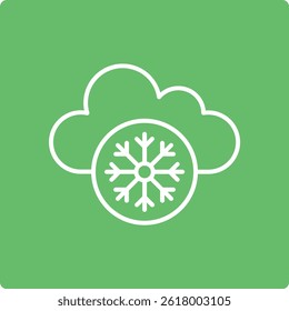 Icono de Vector de Clima congelado. Se puede utilizar para aplicaciones de impresión, móviles y de Web.