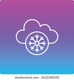Icono de Vector de Clima congelado. Se puede utilizar para aplicaciones de impresión, móviles y de Web.