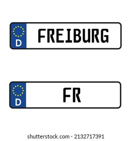 Freiburg Car License Plate - Vehicle registration plates of Germany