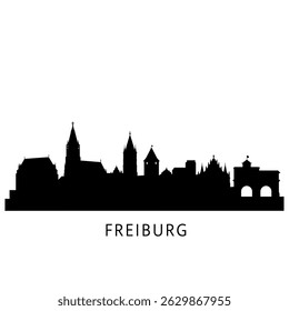 Freiburg Skyline Silhueta Alemanha Urbana.
