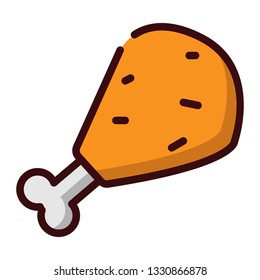 Freid Chicken simple icon