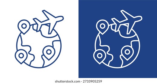 Coleção de Estilo de Ícone Azul e Branco Freight