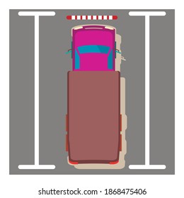 Freight car icon. Isometric illustration of freight car vector icon for web