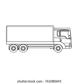 Freight car single icon in outline style for design.Car maintenance station vector symbol stock illustration web.