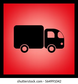 
Freight car. Vector icon.