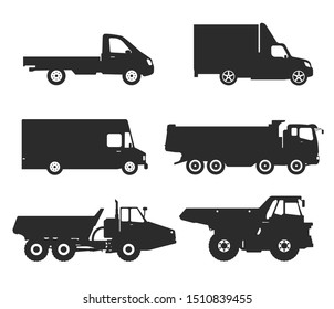 
freight cars icon set vector