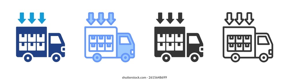 Freight Consolidation icon set multiple style collection