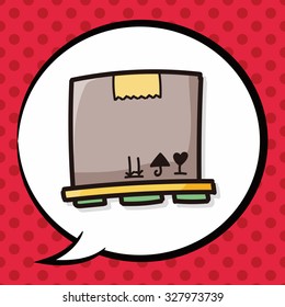 Freight doodle, speech bubble