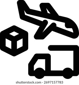 Freight, Freight Forwarder, Freight Forwarding Outline Icon