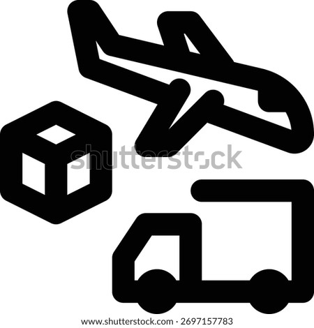 Freight, Freight Forwarder, Freight Forwarding Outline Icon