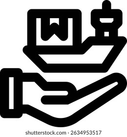 Freight Forwarder, Service, Freight Forwarding Outline Icon