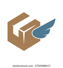 Projeto do logotipo do serviço de despacho de cargas