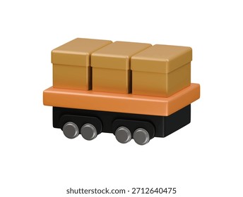 freight icon 3d illustration render