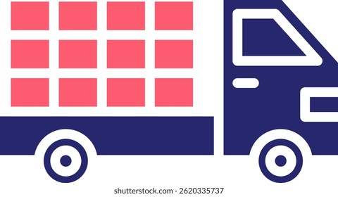 Freight Icon Fill Vector Illustration
