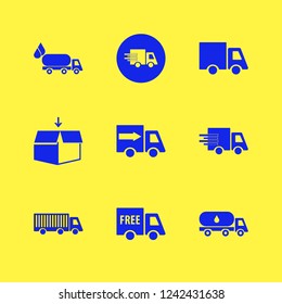 freight icon. freight vector icons set open box, fast delivery truck, truck and free delivery