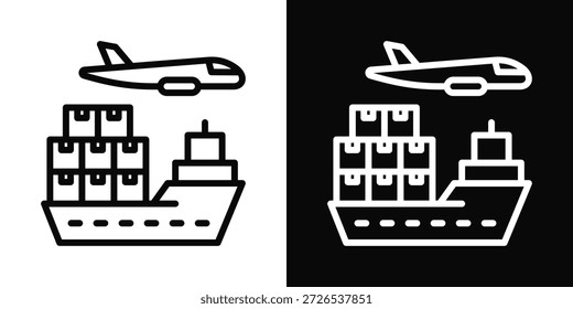 Estilo blanco y negro del fondo del icono de la carga