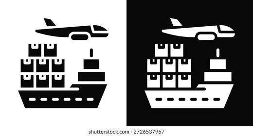 Estilo blanco y negro del fondo del icono de la carga