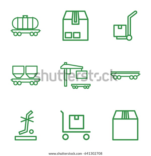Freight icons set. 
