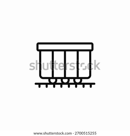 freight rail car icon sign vector