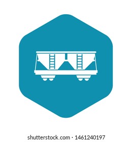 Freight railroad car icon. Simple illustration of freight railroad car vector icon for web design