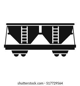 Freight railroad car icon. Simple illustration of freight railroad car vector icon for web design