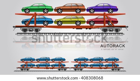 Freight railroad car. The type of freight car a Autorack